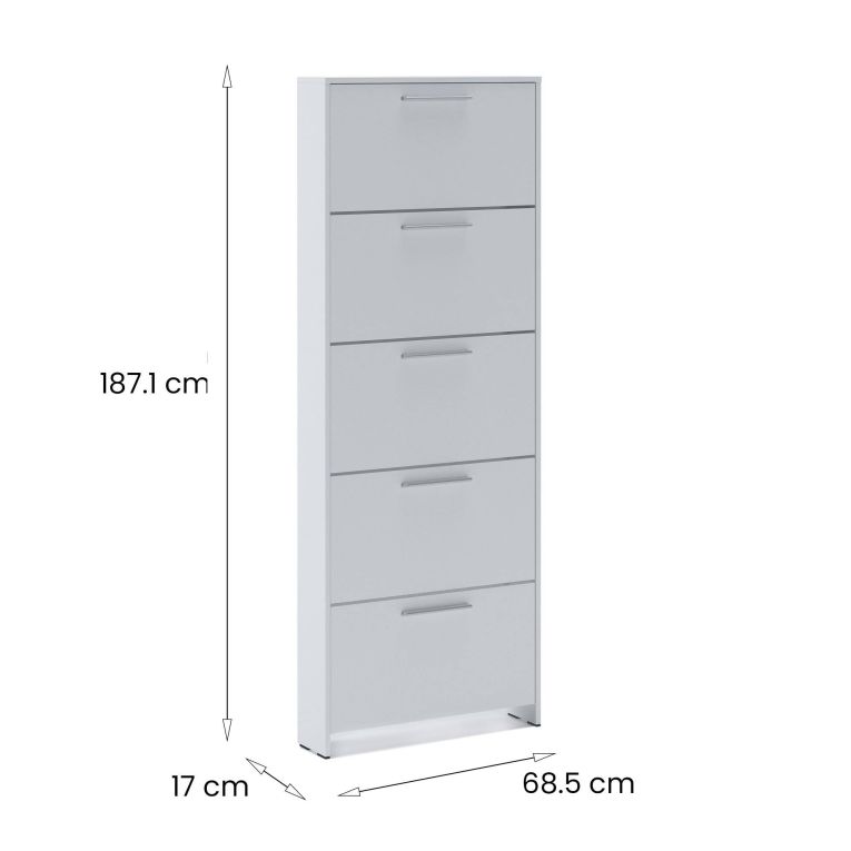 Scarpiera apertura a ribalta- bianca 68x187h cm - Campania