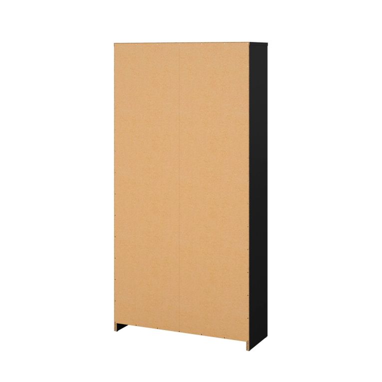 Scarpiera Apolline, Mobile portascarpe, Armadio da ingresso multiuso, Mobiletto per calzature, 24x70 h140 cm, Nero