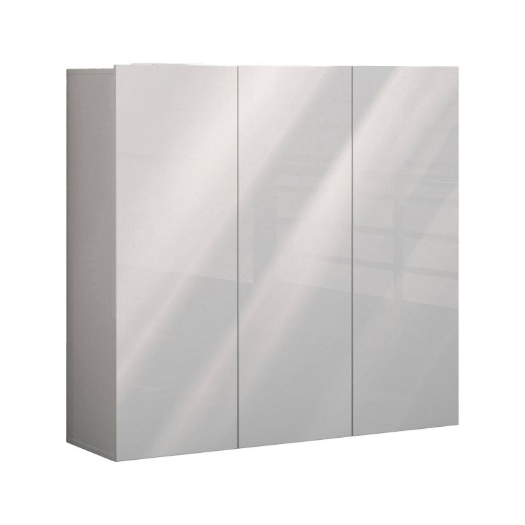 Scarpiera basic 3 ante bianca lucida 120x115h cm - Alcazar