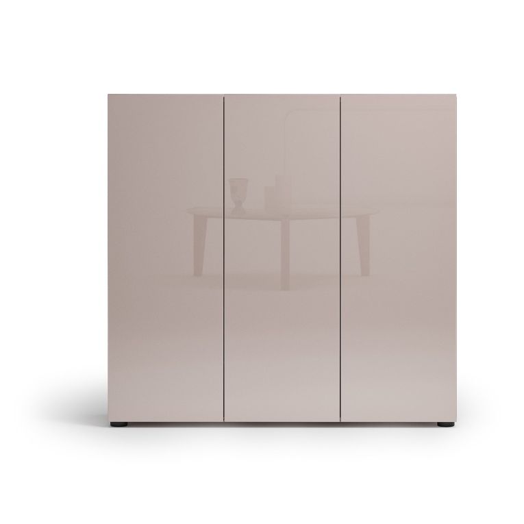 Scarpiera Beige Cashmere 24 Paia 10 Ripiani 120x34x115h cm, 3 Ante Made in Italy - Sotto