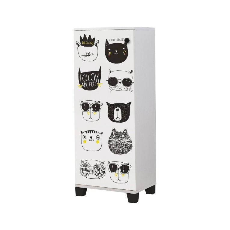 Scarpiera bianca e nera 50x127h cm - Kika