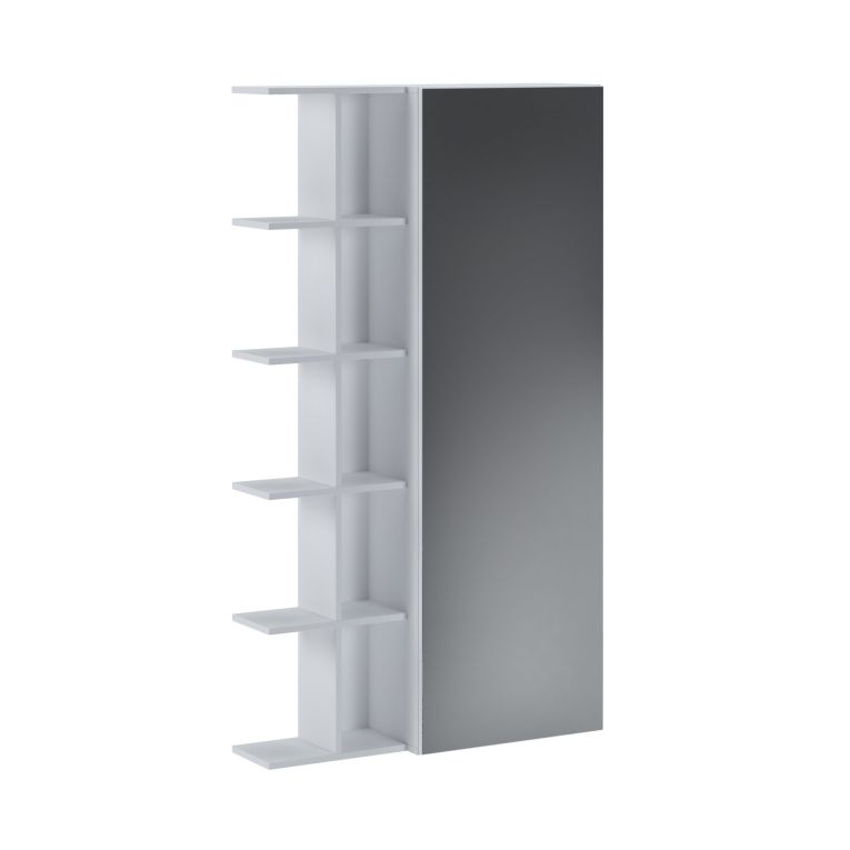 Scarpiera Bianco 14 Ripiani 17 Vani 88x28x160h cm, Un'anta - Pero
