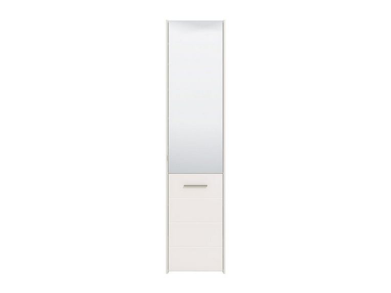 Scarpiera Bianco 8 Ripiani 2 Ante 46.5x37.5x199h cm, con Specchio - Scido