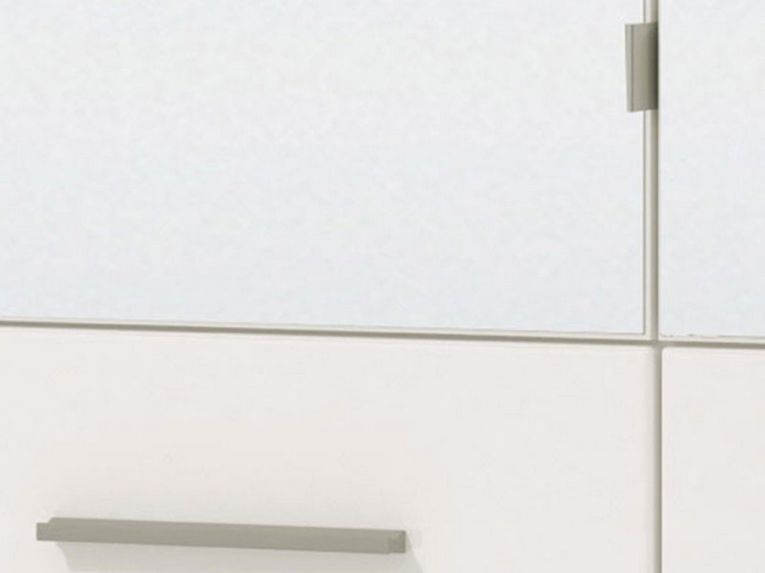 Scarpiera Bianco 8 Ripiani 4 Ante 89.5x37.5x199h cm, con Specchio - Trabia