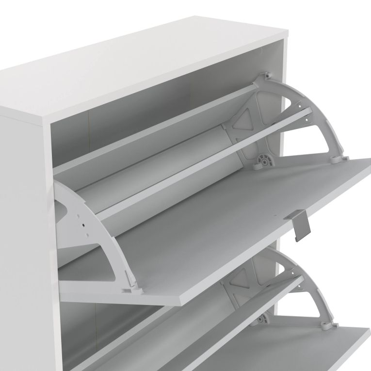 Scarpiera Bliss, Mobile portascarpe, Armadio da ingresso multiuso, Mobiletto per calzature, 70x24 h162 cm, Bianco