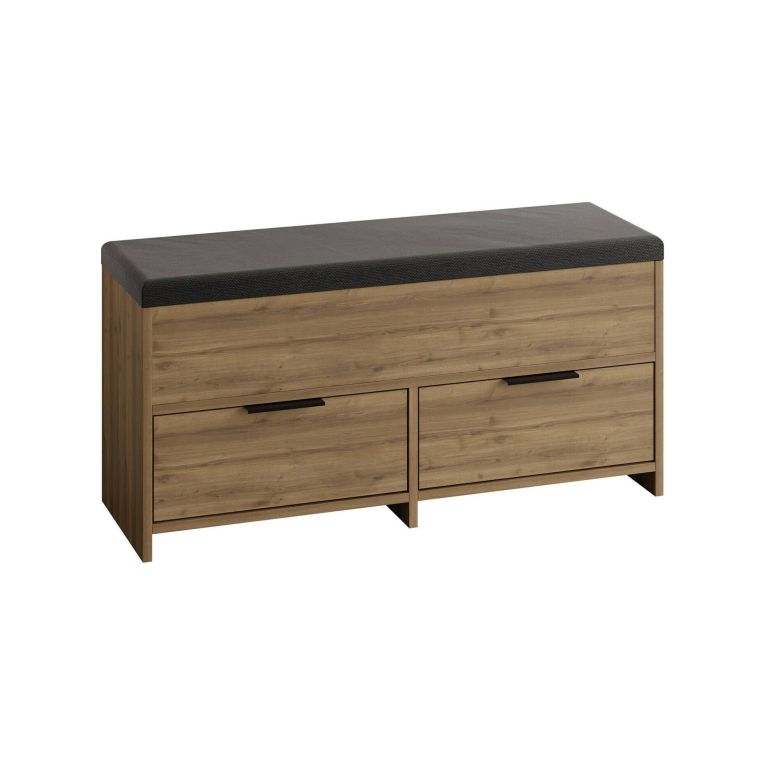 Scarpiera Botein, Mobile portascarpe, Armadio da ingresso multiuso, Mobiletto per calzature, 106x34 h50 cm, Quercia