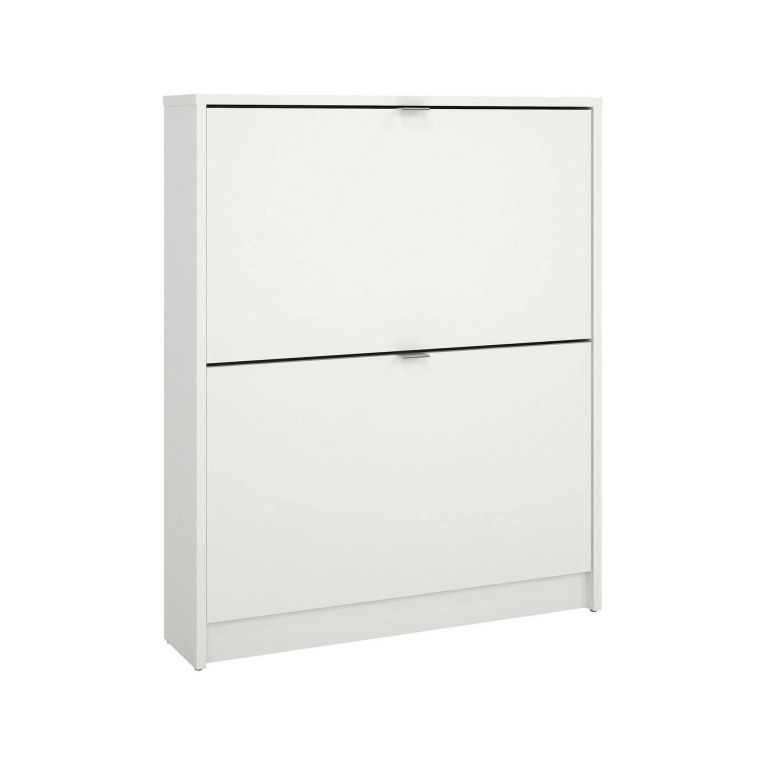 Scarpiera Celine, Mobile portascarpe, Armadio da ingresso multiuso, Mobiletto per calzature, 70x17 h85 cm, Bianco