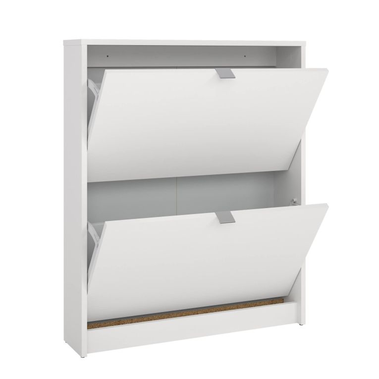 Scarpiera Celine, Mobile portascarpe, Armadio da ingresso multiuso, Mobiletto per calzature, 70x17 h85 cm, Bianco