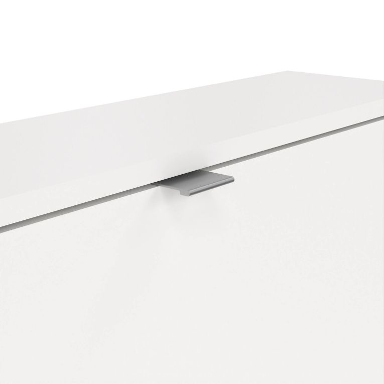 Scarpiera Celine, Mobile portascarpe, Armadio da ingresso multiuso, Mobiletto per calzature, 70x17 h85 cm, Bianco