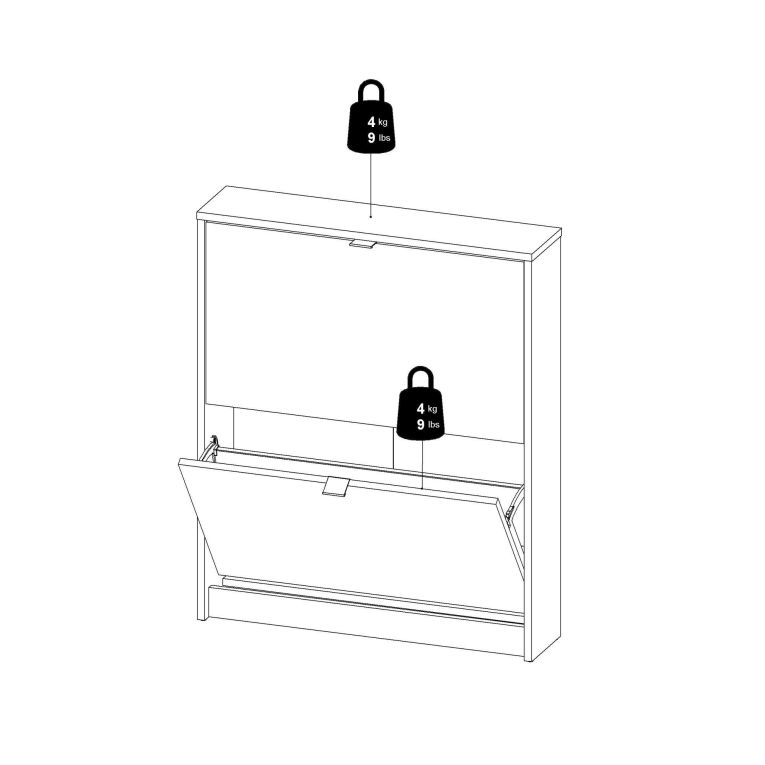 Scarpiera Celine, Mobile portascarpe, Armadio da ingresso multiuso, Mobiletto per calzature, 70x17 h85 cm, Nero