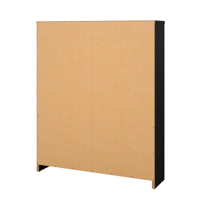 Scarpiera Celine, Mobile portascarpe, Armadio da ingresso multiuso, Mobiletto per calzature, 70x17 h85 cm, Nero
