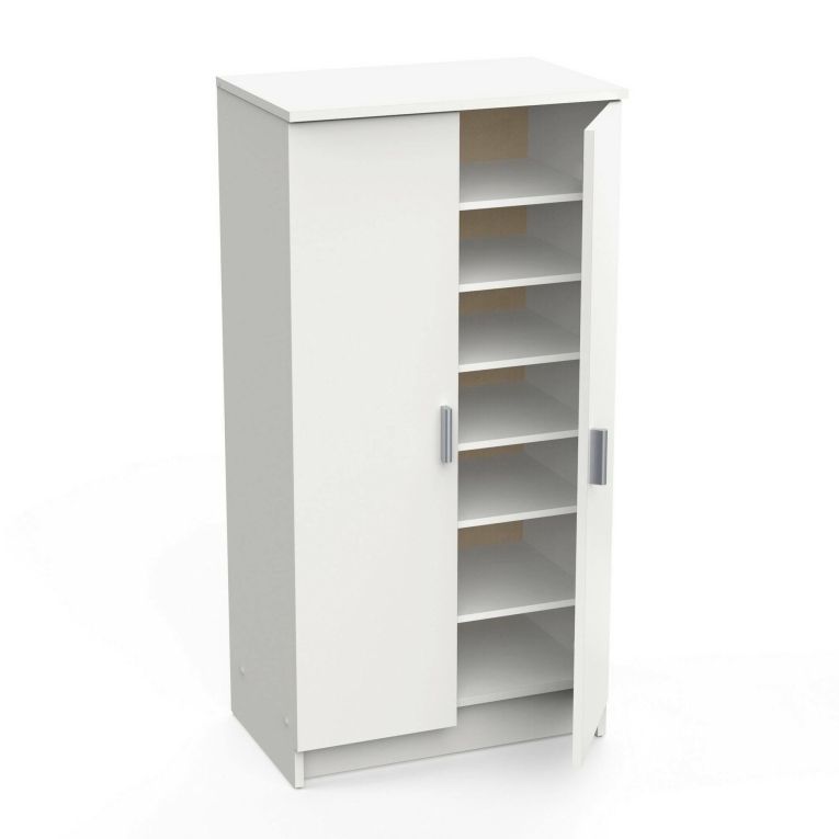 Scarpiera classica 2 ante bianca opaca 54x108h cm - Abram