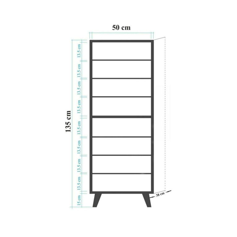 Scarpiera design legno e multicolore 50x135h cm in legno - Giadeite