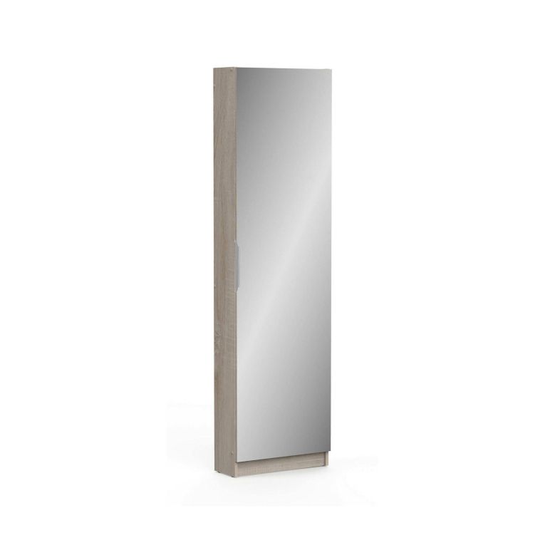 Scarpiera Drome, Mobile portascarpe, Armadio da ingresso multiuso, Mobiletto per calzature, 50x20 h181 cm, Rovere