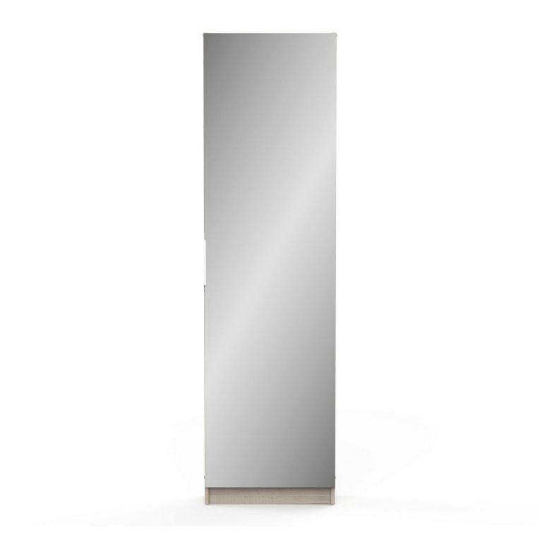 Scarpiera Drome, Mobile portascarpe, Armadio da ingresso multiuso, Mobiletto per calzature, 50x20 h181 cm, Rovere