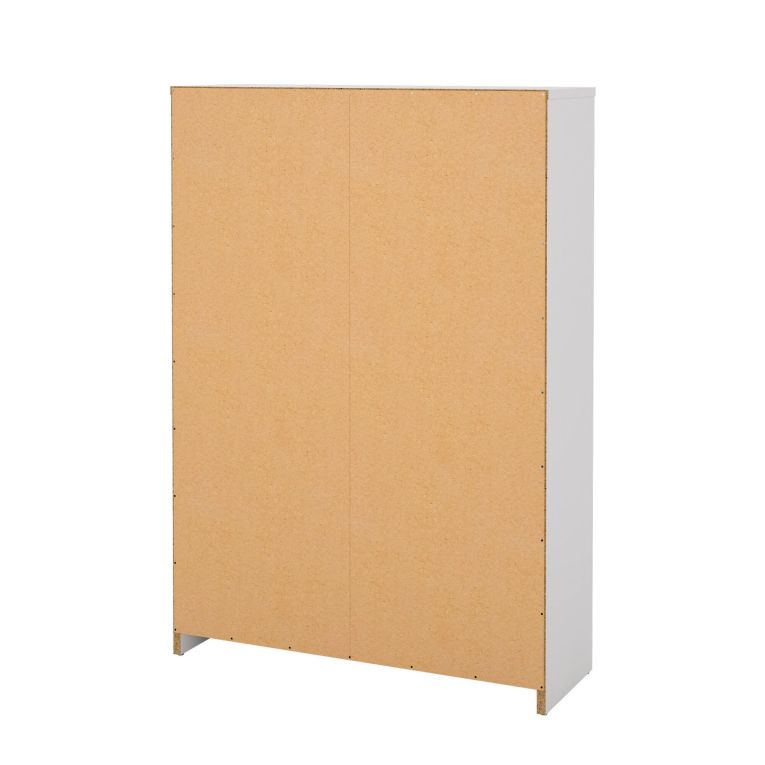 Scarpiera Edith, Mobile portascarpe, Armadio da ingresso multiuso, Mobiletto per calzature, 24x70 h101 cm, Bianco