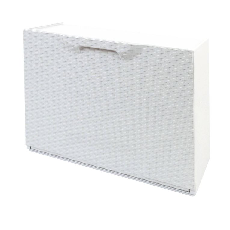 Scarpiera Gouvry, Porta scarpe salvaspazio , Scarpiera da ingresso , Armadio scarpiera a 1 anta, 100% Made in Italy, 51x17h40 cm, Bianco