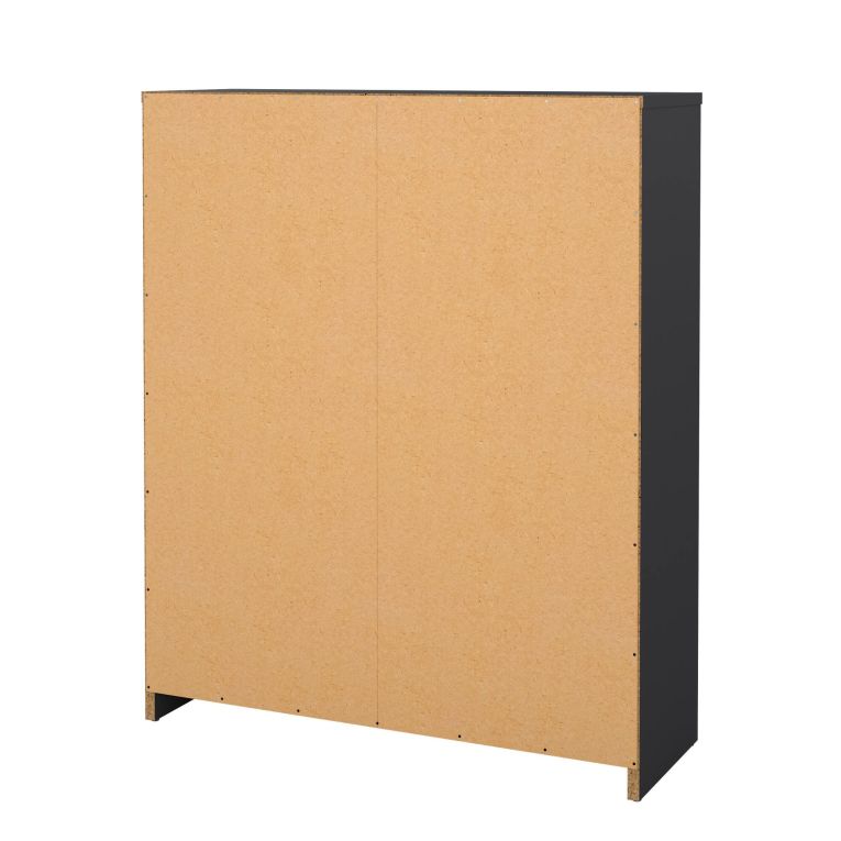Scarpiera Hughette, Mobile portascarpe, Armadio da ingresso multiuso, Mobiletto per calzature, 24x70 h85 cm, Grigio
