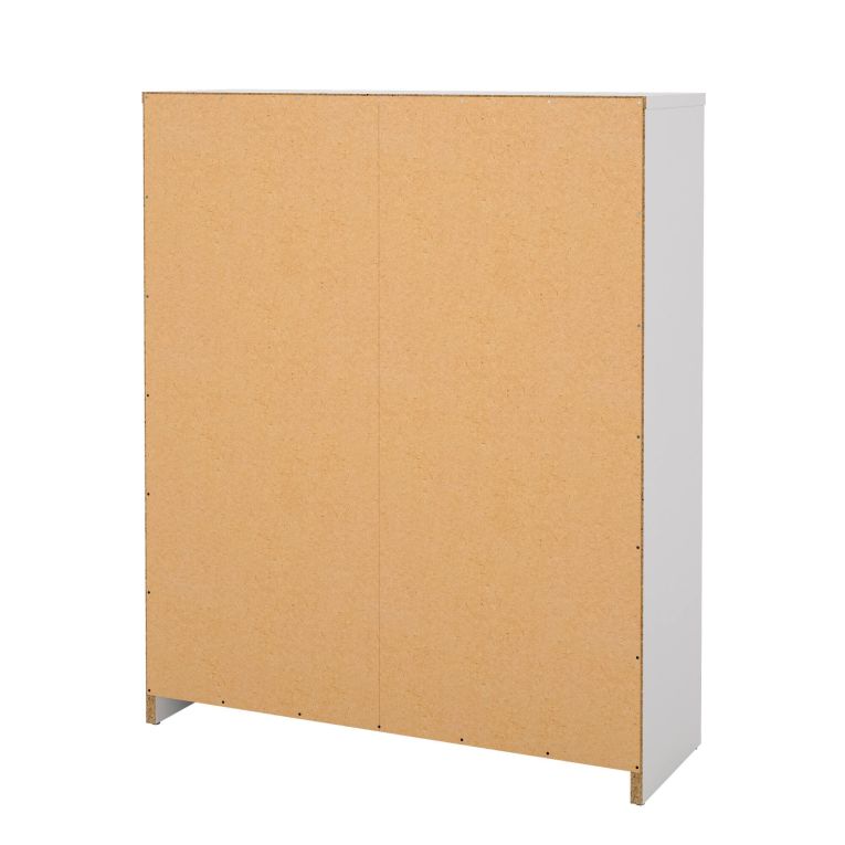 Scarpiera Hughette, Mobile portascarpe, Armadio da ingresso multiuso, Mobiletto per calzature, 70x24 h85 cm, Bianco