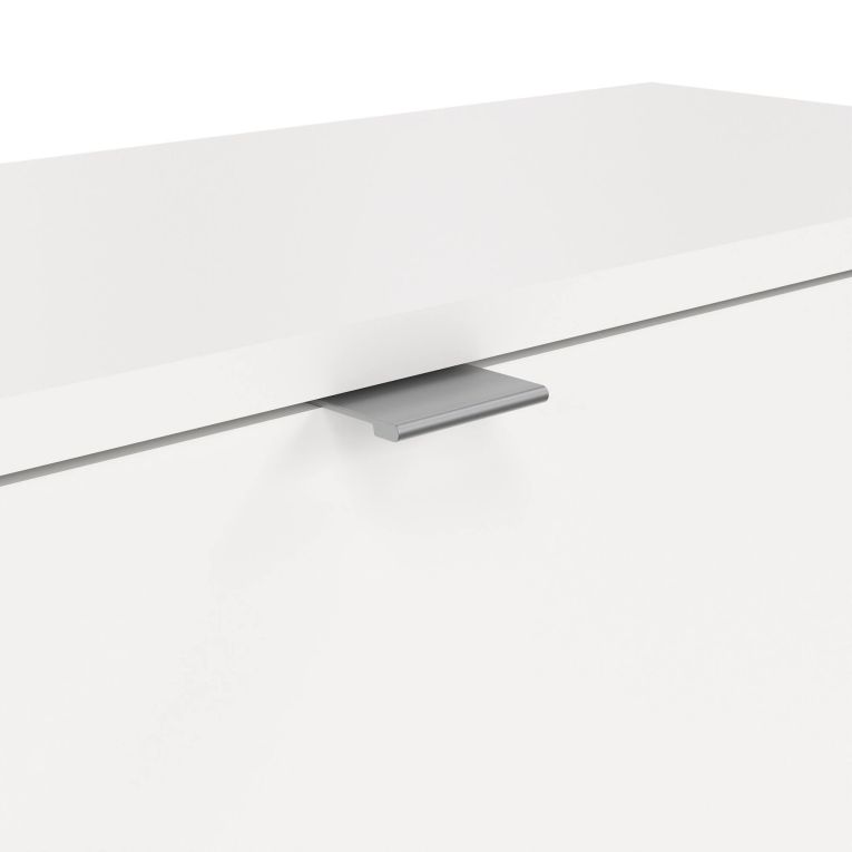 Scarpiera Hughette, Mobile portascarpe, Armadio da ingresso multiuso, Mobiletto per calzature, 70x24 h85 cm, Bianco