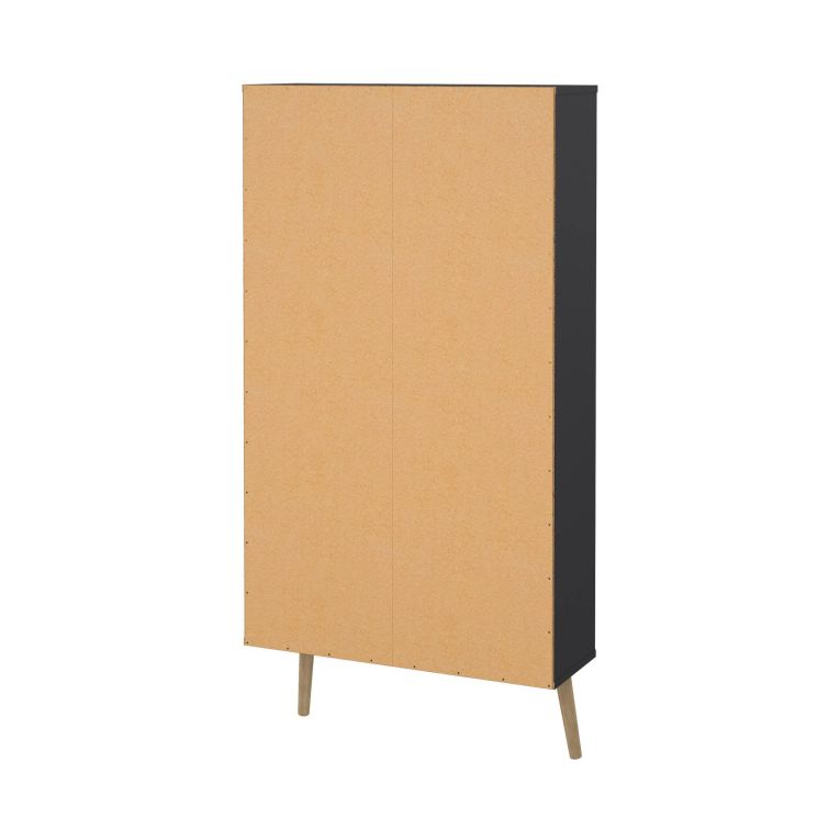 Scarpiera Lillian, Mobile portascarpe, Armadio da ingresso multiuso, Mobiletto per calzature, 24x70 h139 cm, Grigio