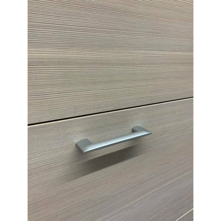 Scarpiera Margherita, Mobile multiuso da ingresso con 5 ante a ribalta-, Armadietto portascarpe moderno, 100% Made in Italy, 67x18h184 cm, Larice