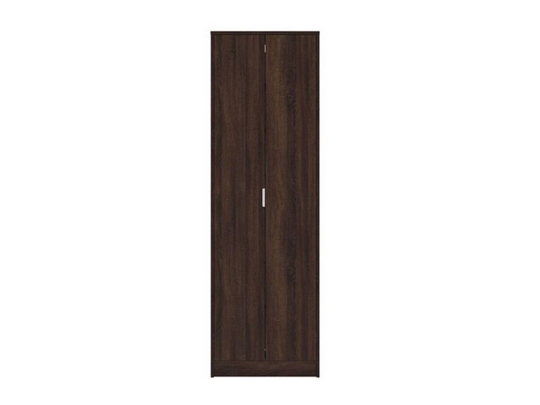 Scarpiera Marrone Noce 6 Ripiani 2 Ante 60x33x191.5h cm, Maniglie Incluse - Delizia