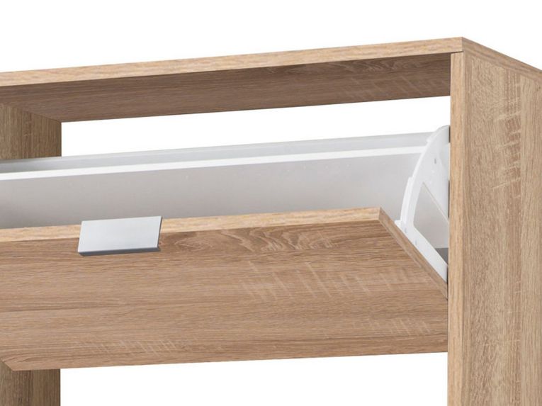 Scarpiera Marrone Quercia 10 Ripiani 5 Ante 67x28x191.5h cm, Maniglie Incluse - Sueglio