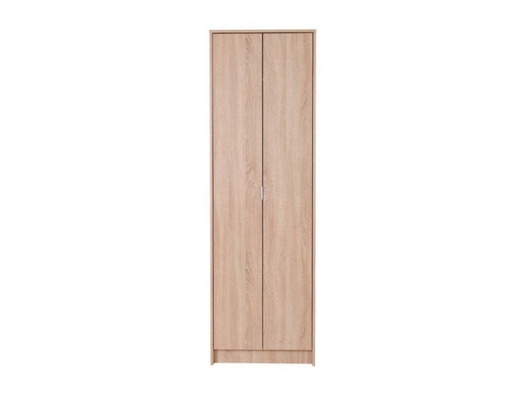 Scarpiera Marrone Rovere 6 Ripiani 2 Ante 60x33x191.5h cm, Maniglie Incluse - Delizia