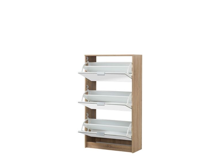Scarpiera Marrone Rovere 6 Ripiani 6 Vani 67x28x119h cm, 3 Ante - Varna