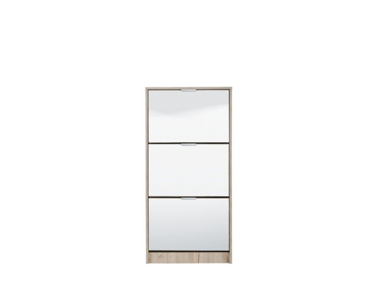 Scarpiera Marrone Rovere Grigio 6 Ripiani 6 Vani 67x28x119h cm, 3 Ante - Varna