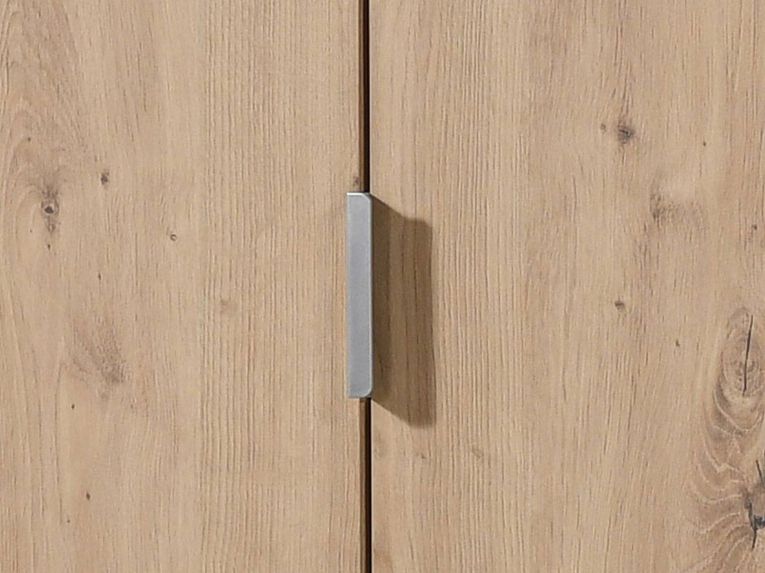 Scarpiera Marrone Rovere Nodi 6 Ripiani 2 Ante 60x33x191.5h cm, Maniglie Incluse - Delizia
