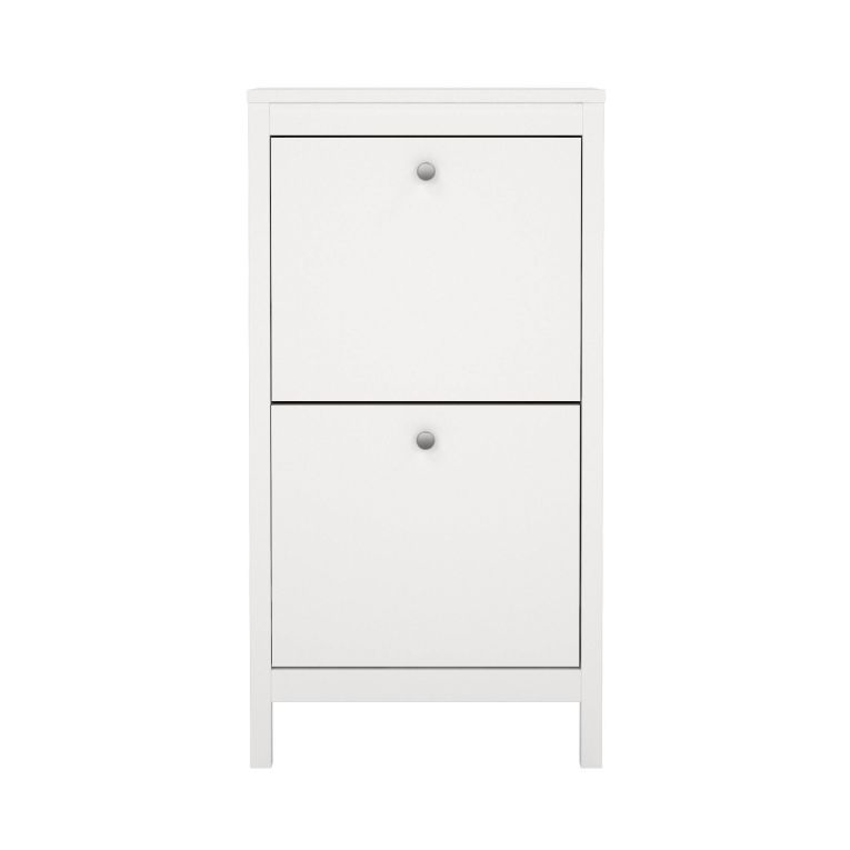 Scarpiera Maryse, Mobile portascarpe, Armadio da ingresso multiuso, Mobiletto per calzature, 25x54 h103 cm, Bianco