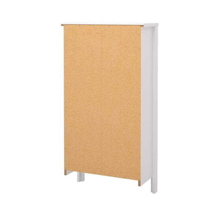 Scarpiera Maryse, Mobile portascarpe, Armadio da ingresso multiuso, Mobiletto per calzature, 25x54 h103 cm, Bianco