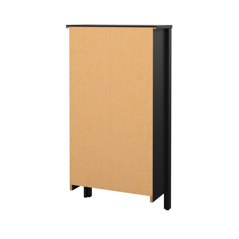 Scarpiera Maryse, Mobile portascarpe, Armadio da ingresso multiuso, Mobiletto per calzature, 25x54 h103 cm, Nero