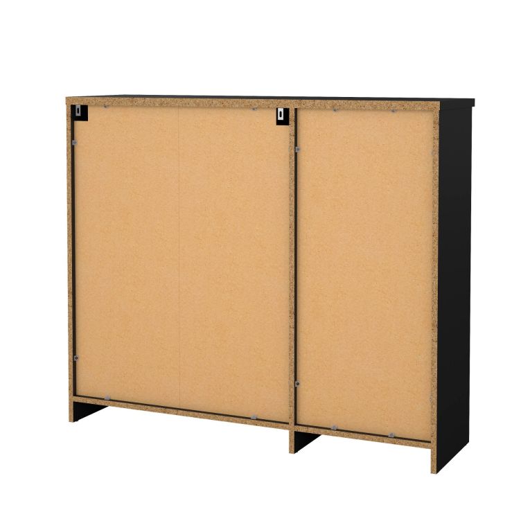 Scarpiera Maxime, Mobile portascarpe, Armadio da ingresso multiuso, Mobiletto per calzature, 32x109 h93 cm, Nero