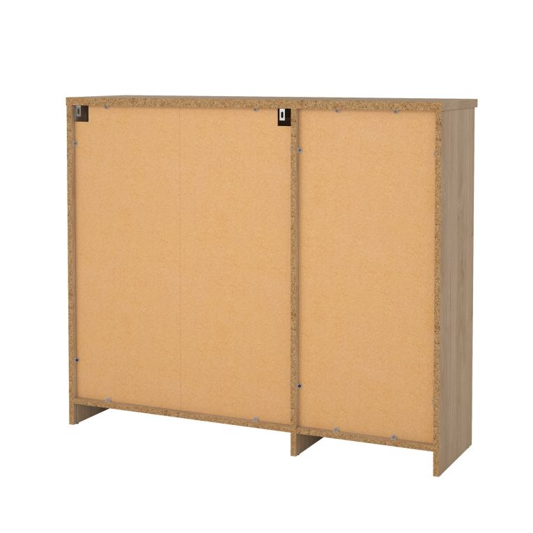 Scarpiera Maxime, Mobile portascarpe, Armadio da ingresso multiuso, Mobiletto per calzature, 32x109 h93 cm, Rovere