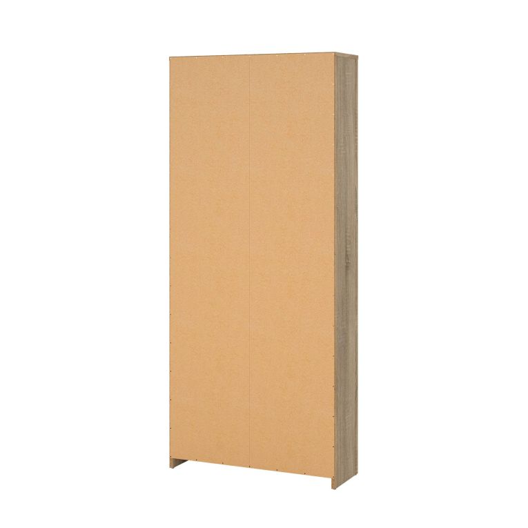 Scarpiera Natalie, Mobile portascarpe, Armadio da ingresso multiuso, Mobiletto per calzature, 24x70 h162 cm, Quercia e Bianco