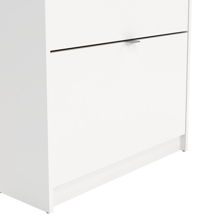 Scarpiera Natalie, Mobile portascarpe, Armadio da ingresso multiuso, Mobiletto per calzature, 70x24 h162 cm, Bianco