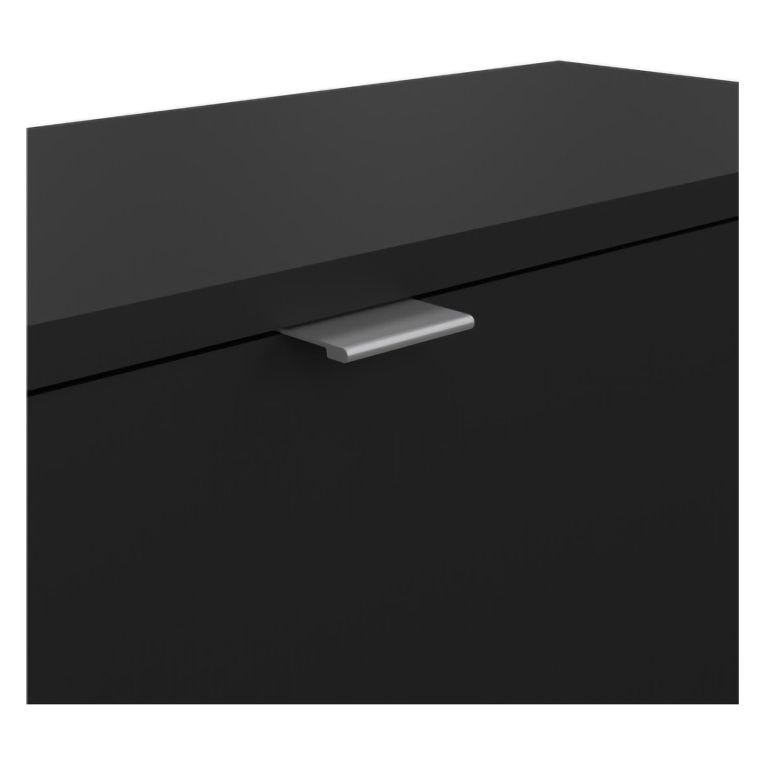 Scarpiera Nero Colore Ante Nero 70.3x24.05x41.8h cm, - Ordona