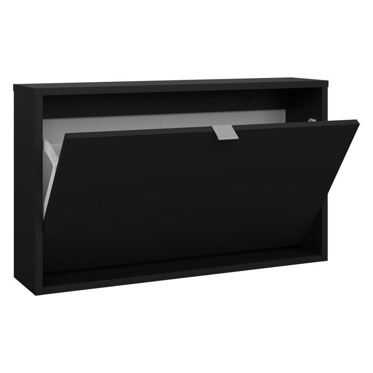 Scarpiera Nero Colore Ante Nero 70.3x24.05x41.8h cm, - Ordona
