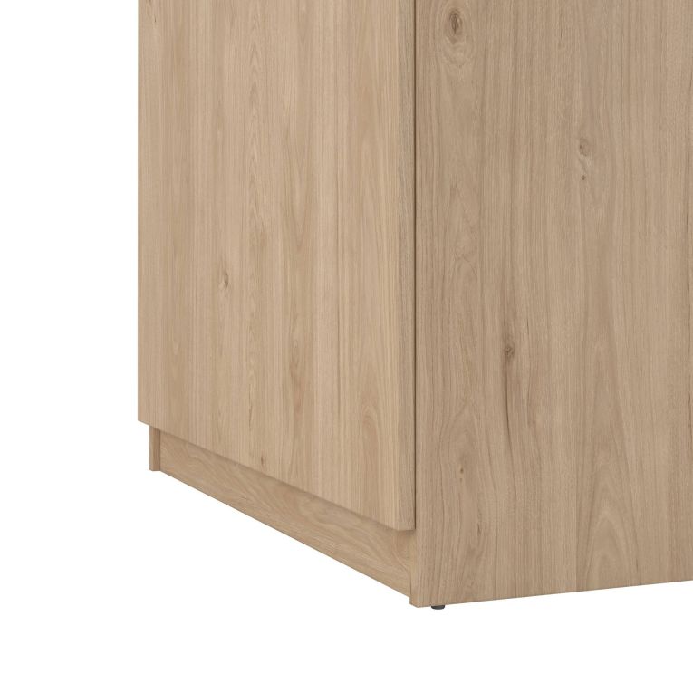 Scarpiera Noelle, Mobile portascarpe, Armadio da ingresso multiuso, Mobiletto per calzature, 40x80 h111 cm, Rovere e Nero