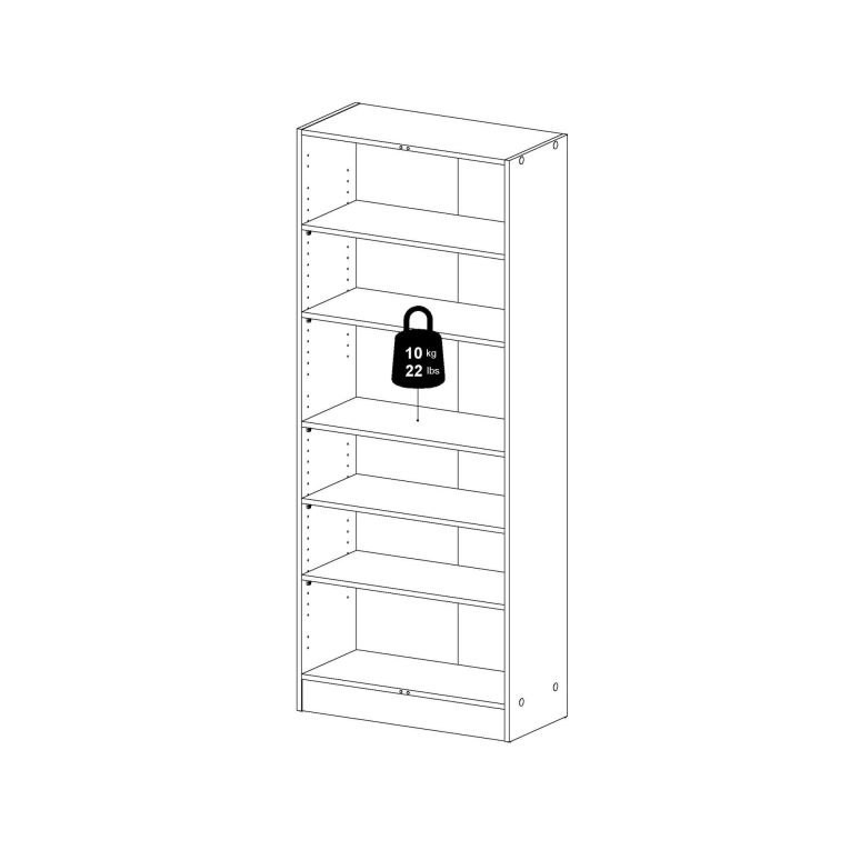 Scarpiera Oceane, Mobile portascarpe, Armadio da ingresso multiuso, Mobiletto per calzature, 35x69 h170 cm, Nero