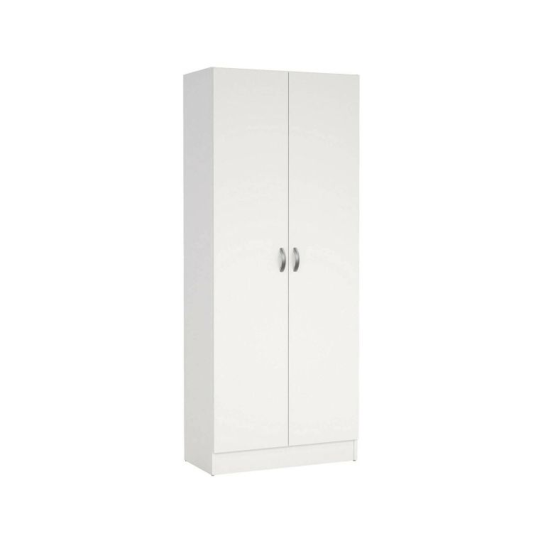 Scarpiera Oceane, Mobile portascarpe, Armadio da ingresso multiuso, Mobiletto per calzature, 69x35 h170 cm, Bianco