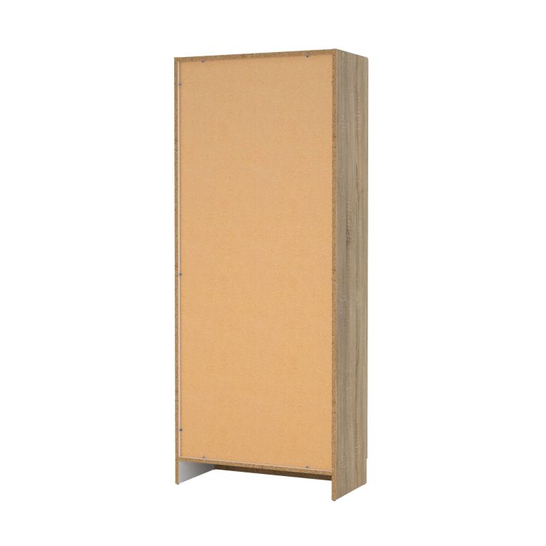 Scarpiera Oceane, Mobile portascarpe, Armadio da ingresso multiuso, Mobiletto per calzature, 69x35 h170 cm, Quercia