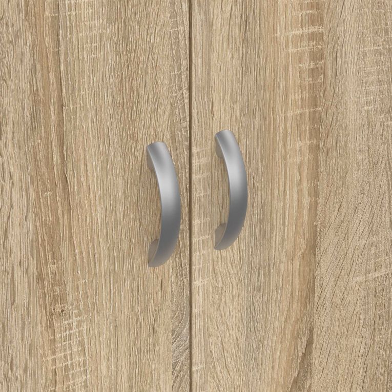 Scarpiera Oceane, Mobile portascarpe, Armadio da ingresso multiuso, Mobiletto per calzature, 69x35 h170 cm, Quercia