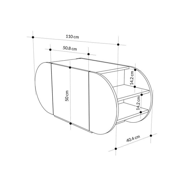 Scarpiera Okeanos, Mobile portascarpe, Armadio da ingresso multiuso, Mobiletto per calzature, 110x41 h50 cm, Nero