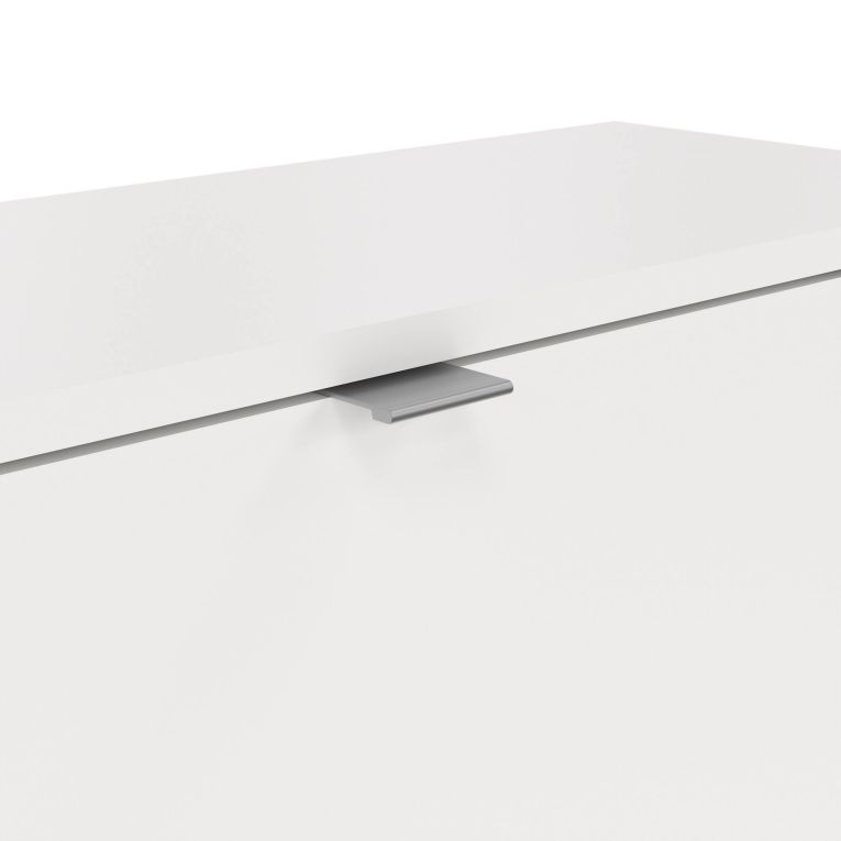 Scarpiera Paris, Mobile portascarpe, Armadio da ingresso multiuso, Mobiletto per calzature, 70x24 h124 cm, Bianco