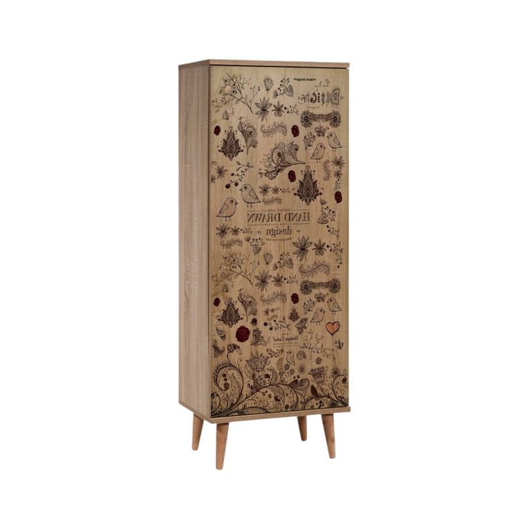 Scarpiera quercia e noce 50x135h cm - Dacrydium