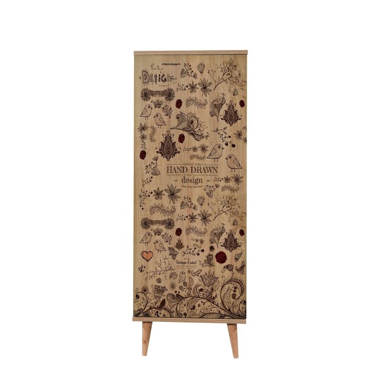 Scarpiera quercia e noce 50x135h cm - Dacrydium